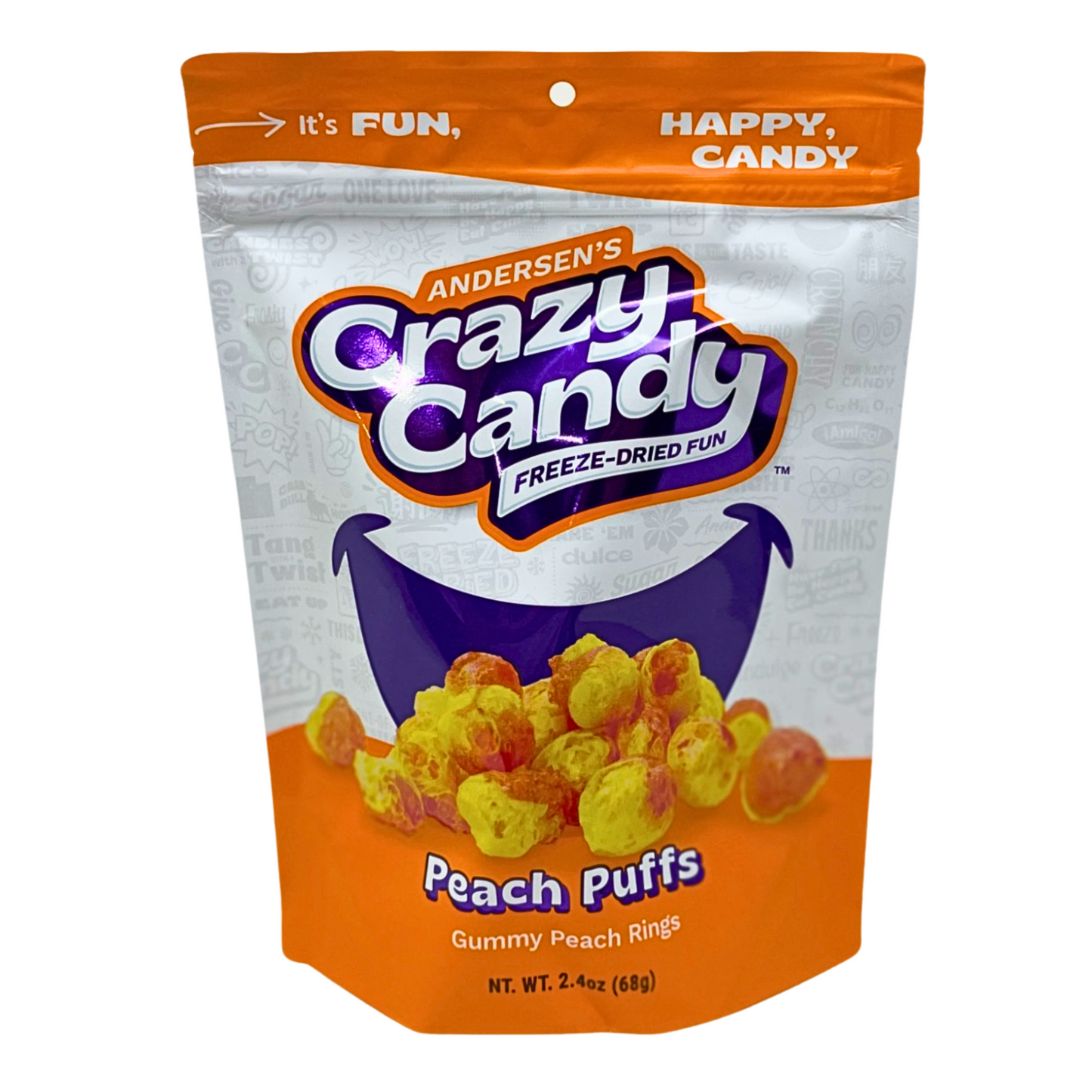Crazy Candy-Peach Puffs-12ct