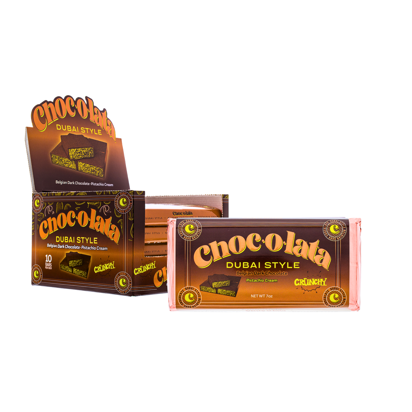 Choc-O-Lata-Dubai Style Dark Choc. Bar-10ct