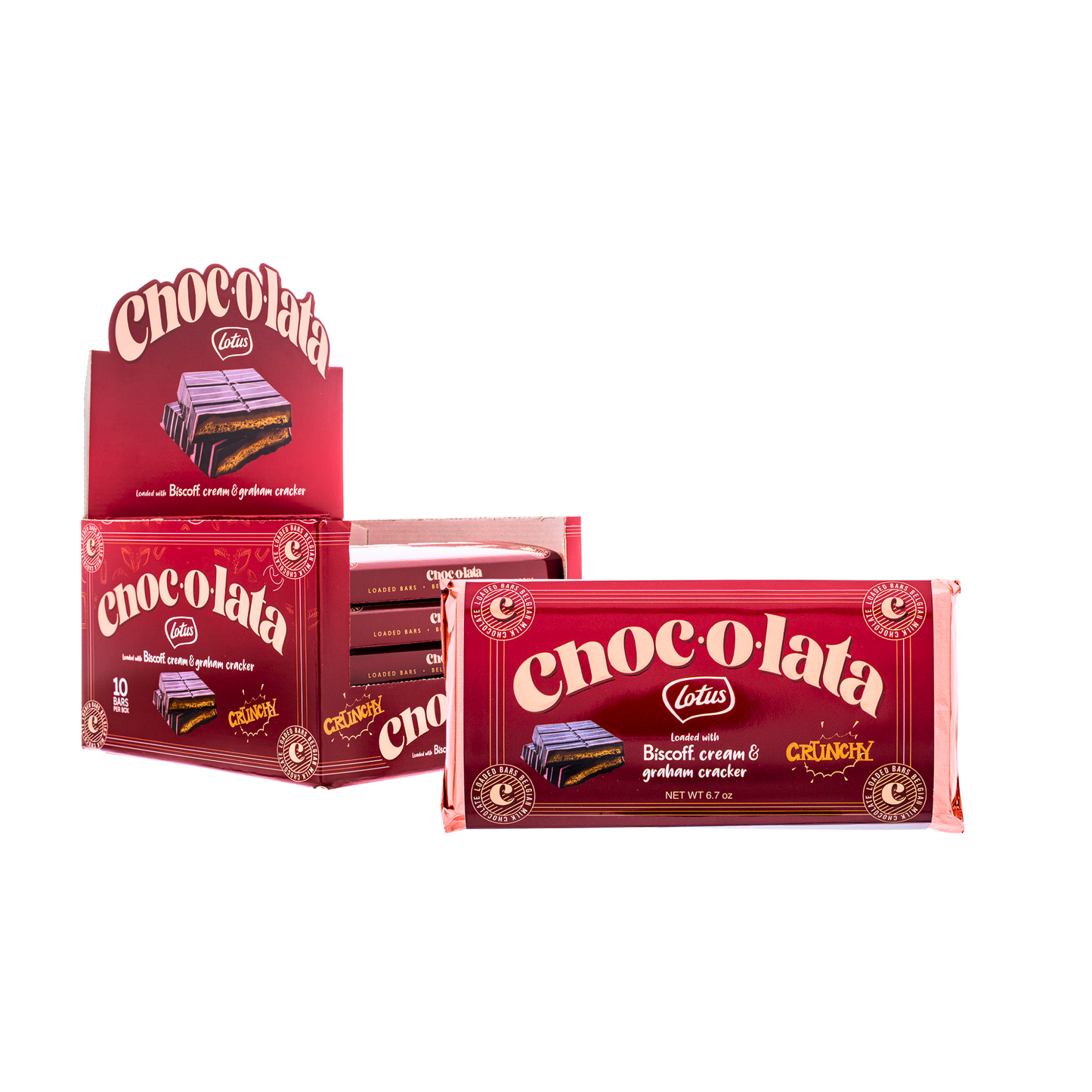 Choc-O-Lata-Dubai Style Biscoff Bar-10ct