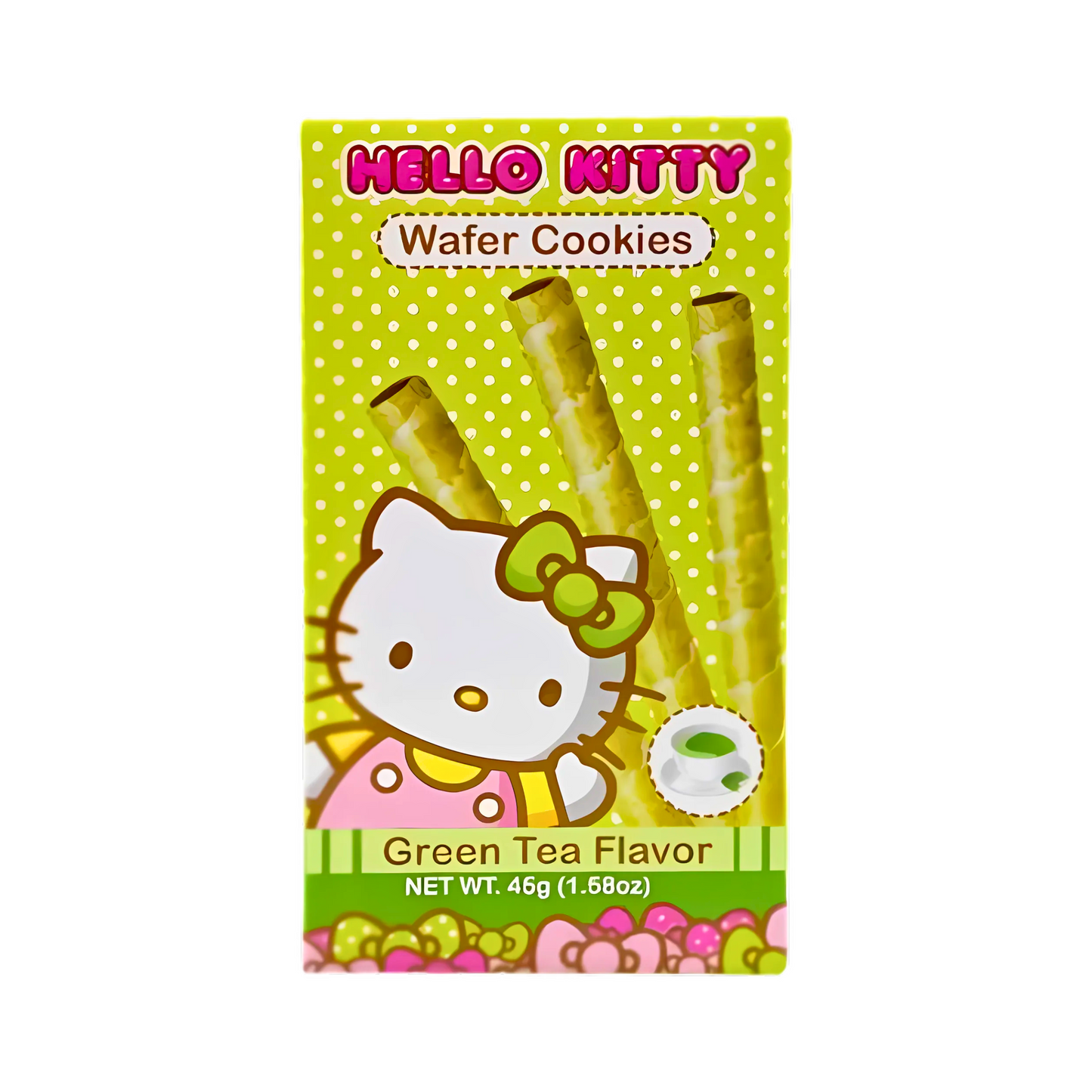 Hello Kitty Wafer Green Tea-12ct