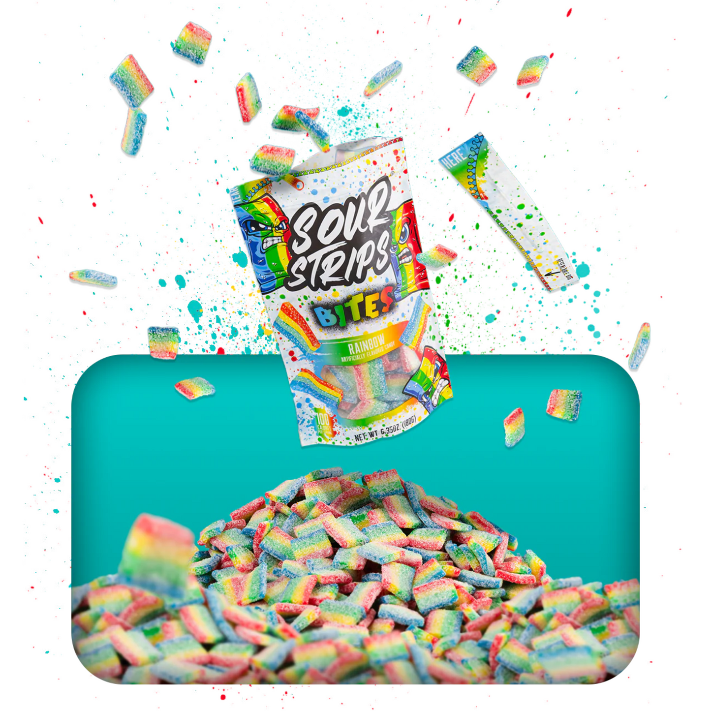 Sour Strips - Rainbow Bites