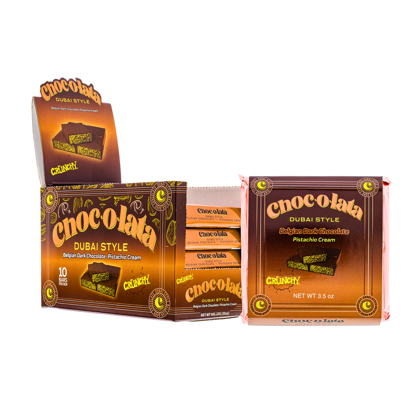 Choc-O-Lata-Mini Dubai Style Dark Choc. Bar-10ct