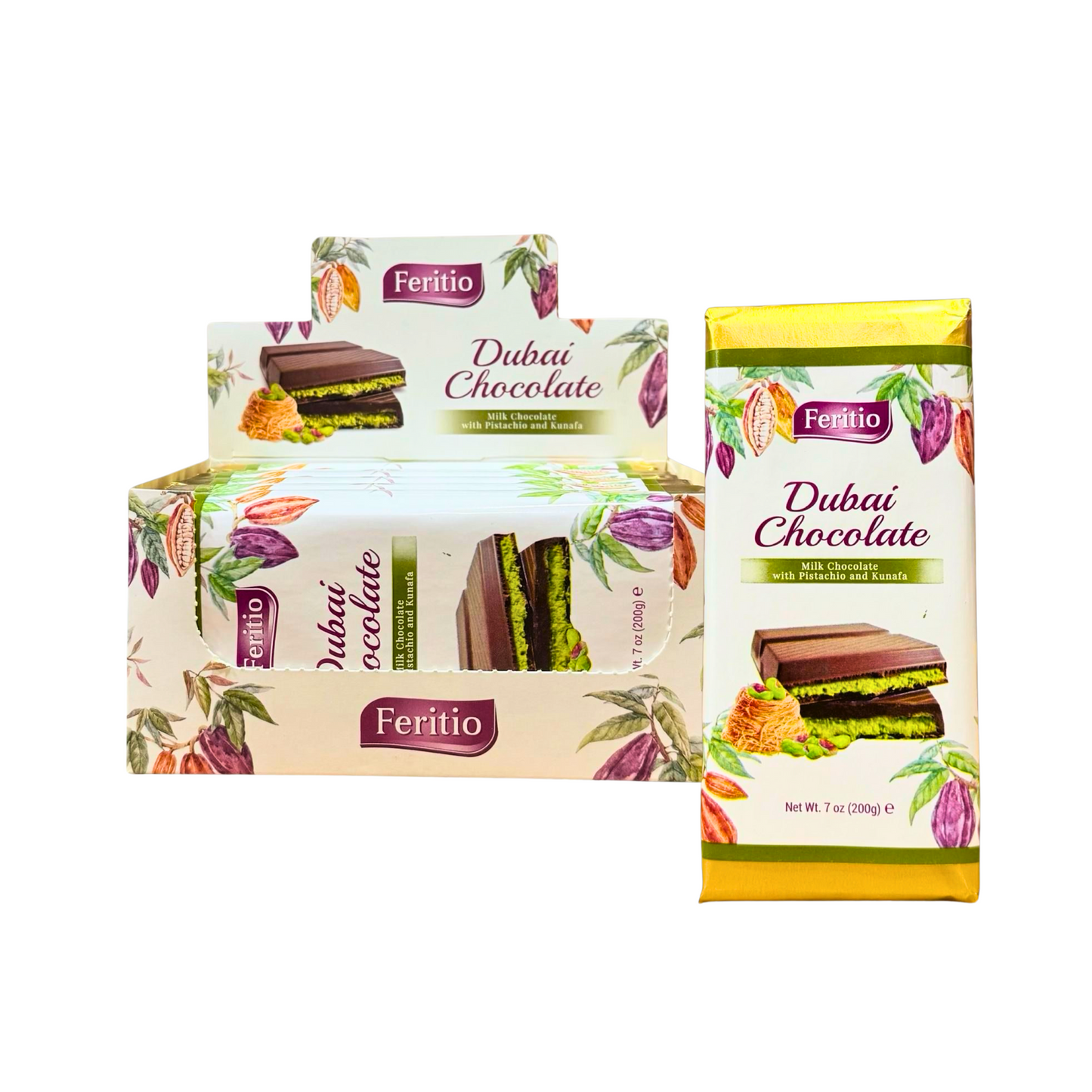 Feritio - Dubai Chocolate Bar-24ct