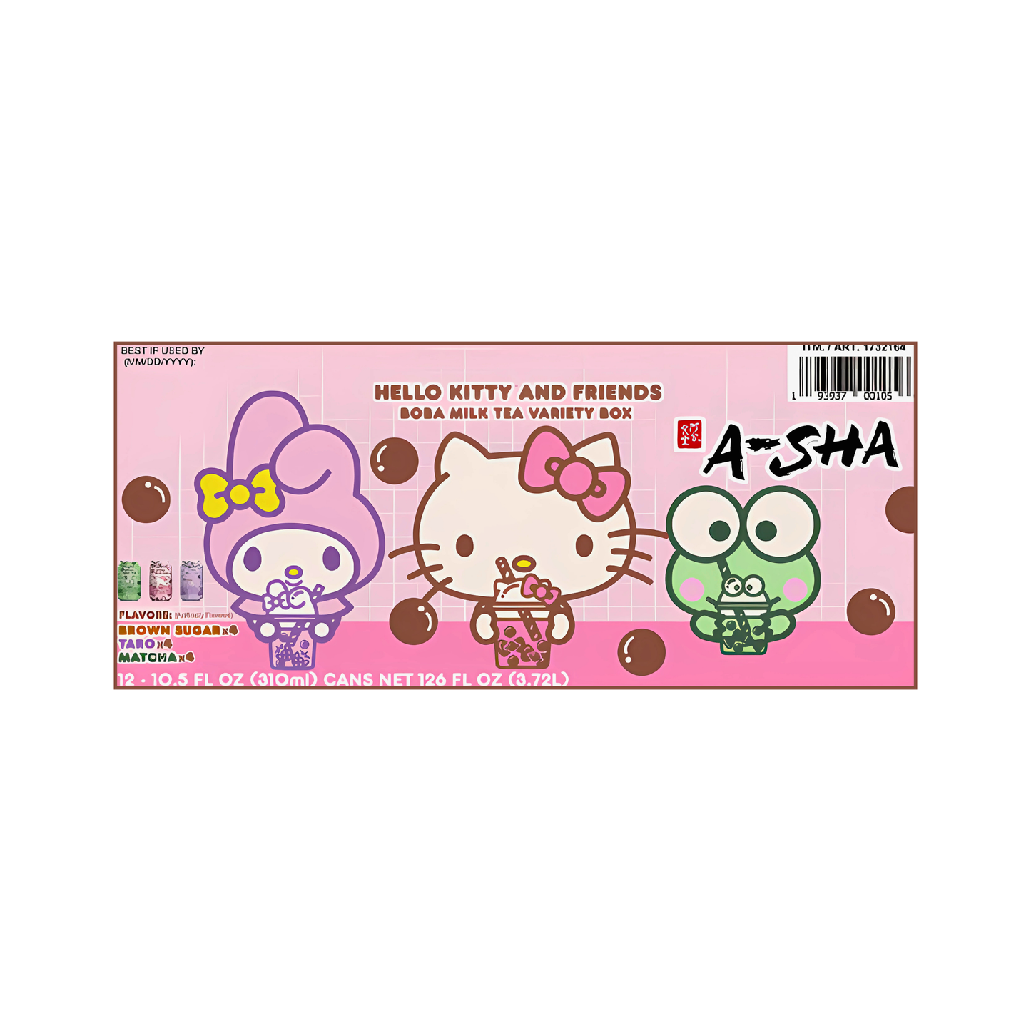 A-Sha Boba Milk Tea - Variety Pack-12ct