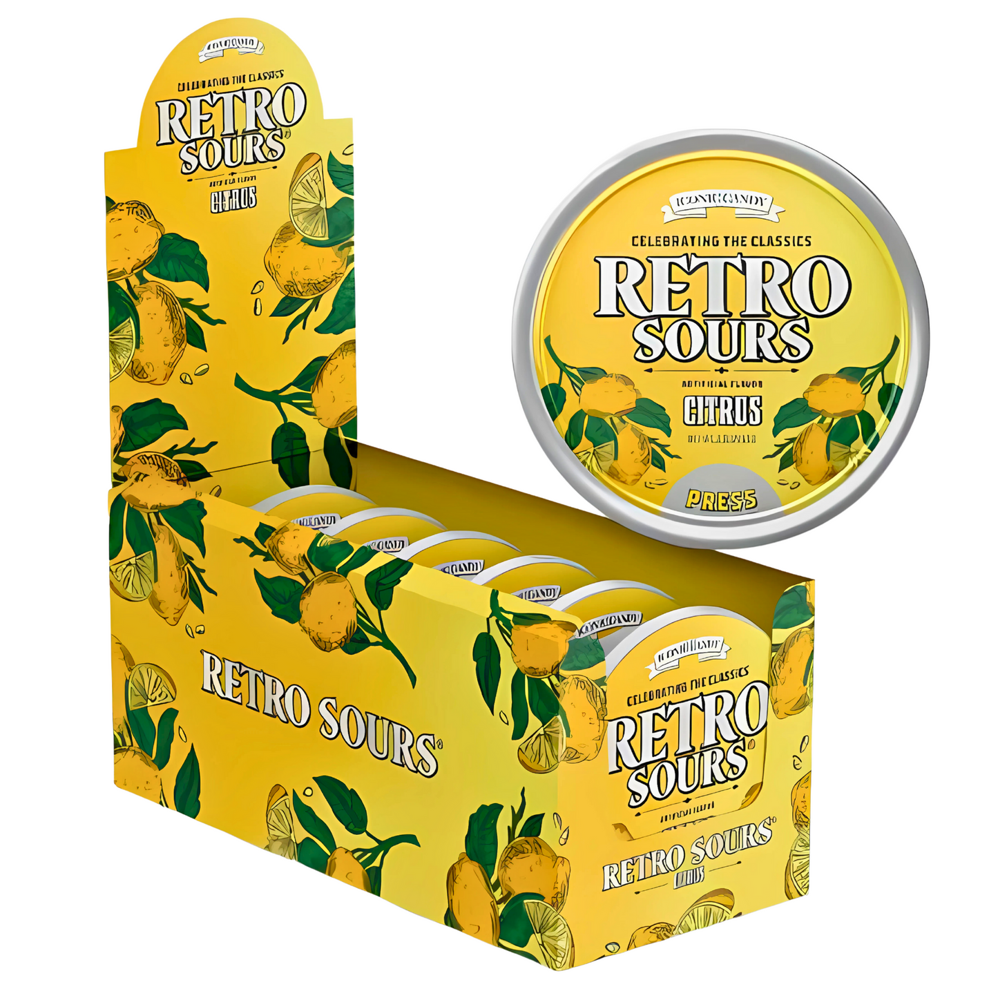 RETRO SOURS - CITRUS 60G TIN *8 Count*