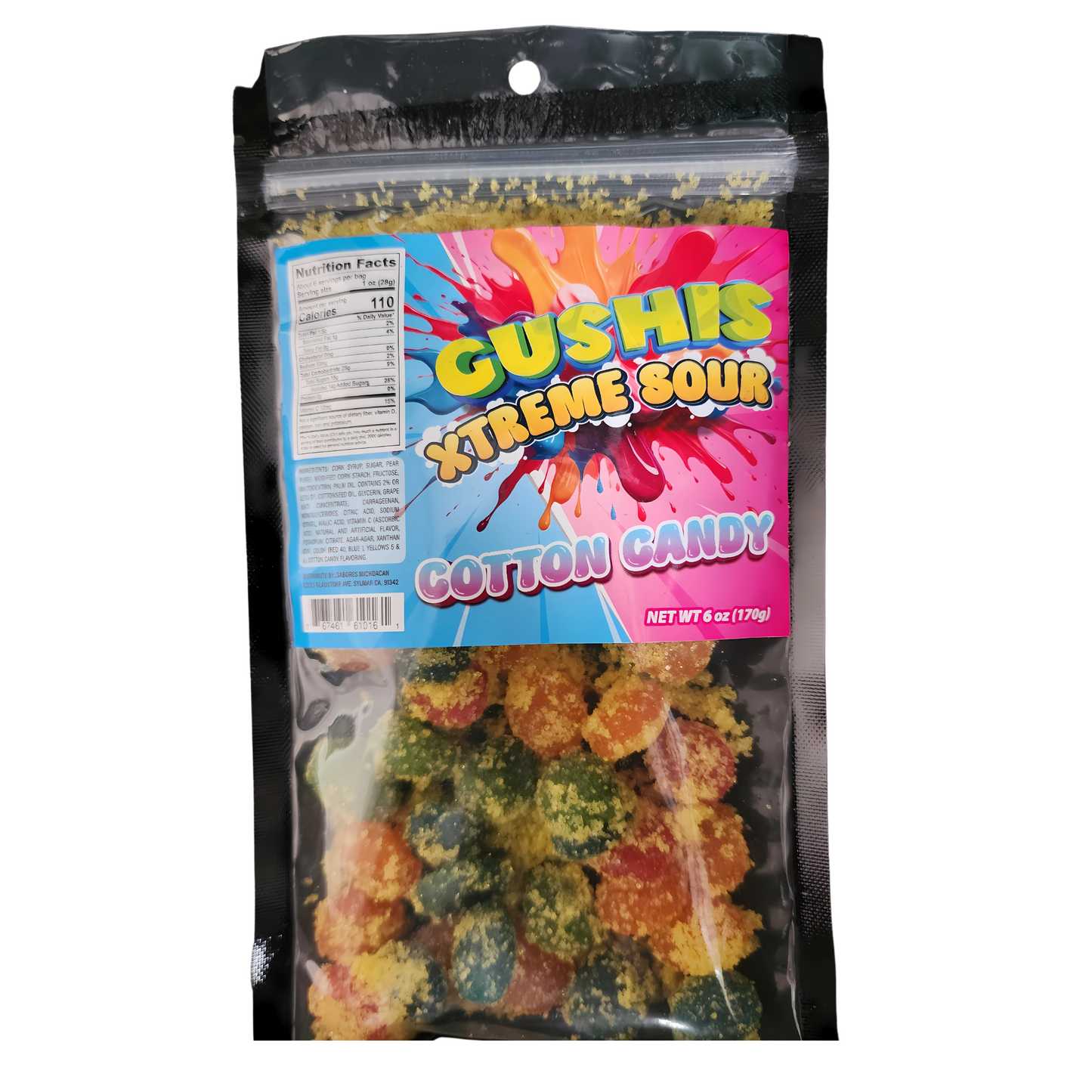 Gushis Xtreme Sour - Cotton Candy