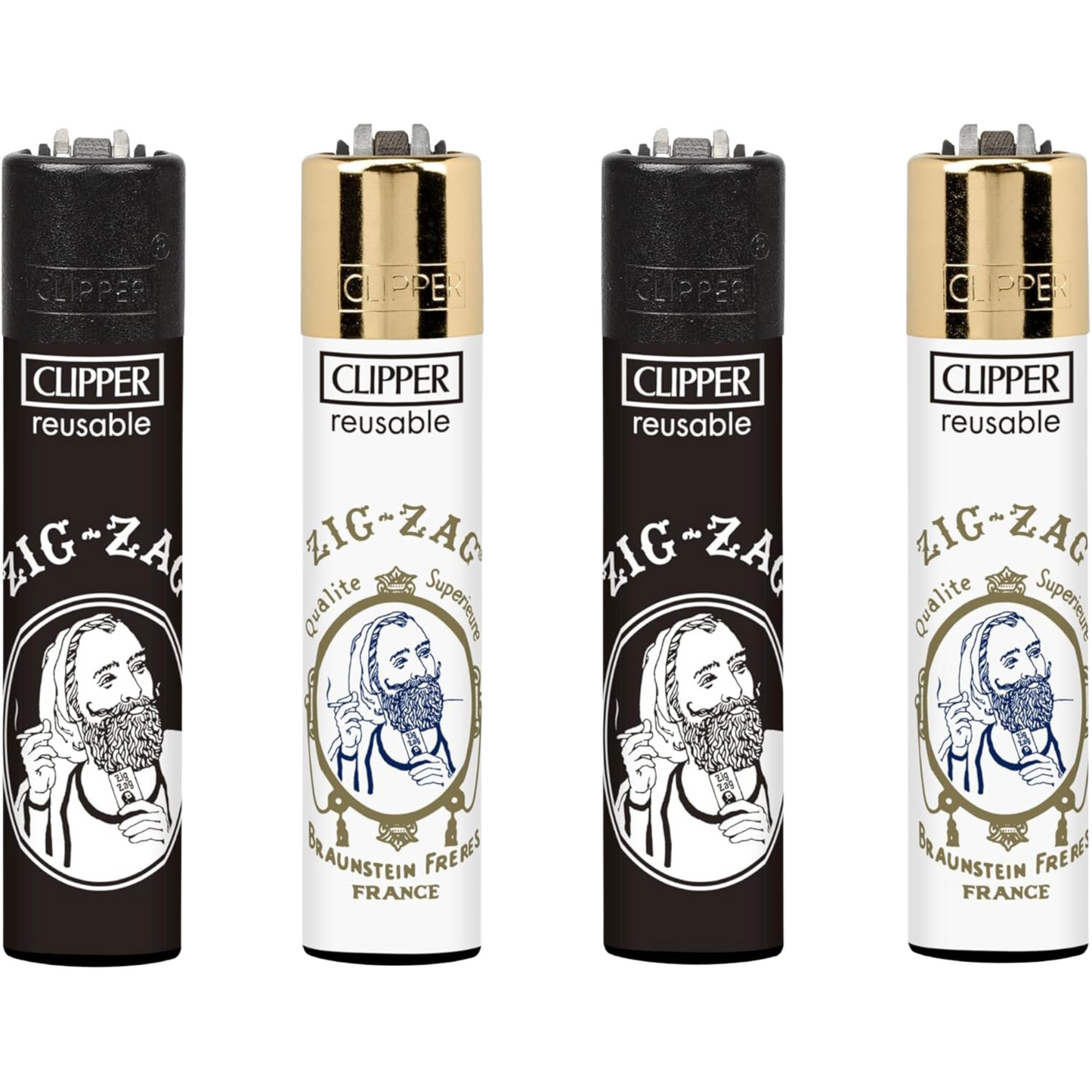 Clipper - Zig Zag - 48 Count. Black and white.